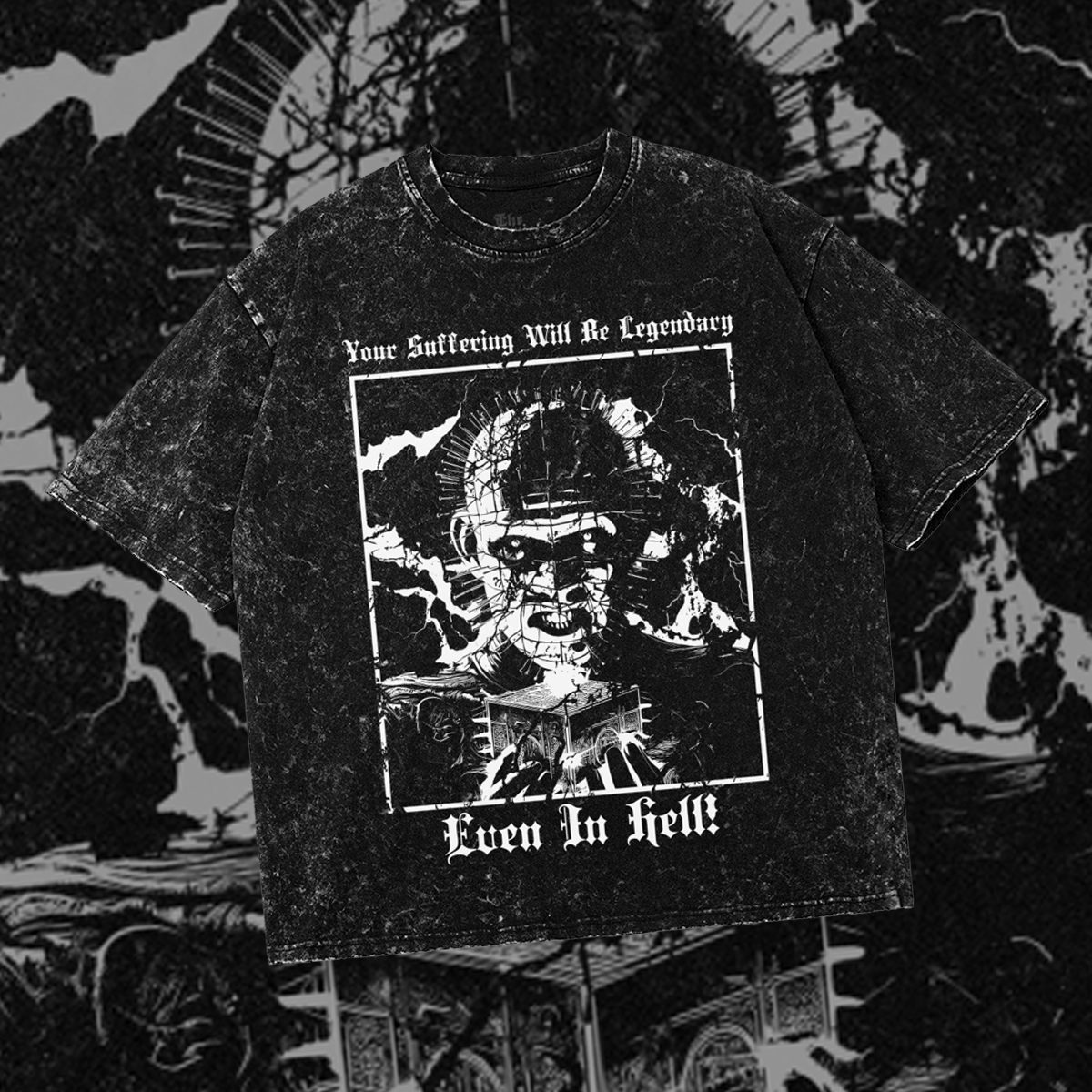 Pinhead | Retro Horror Cinema Fan | Oversized Gothic Shirt