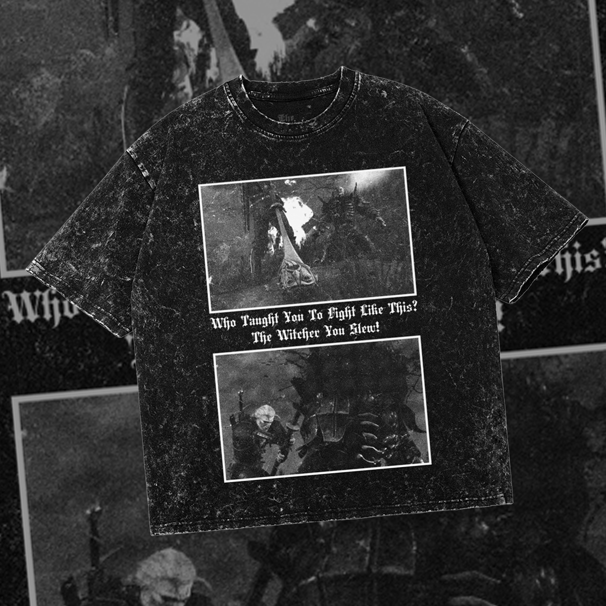 Geralt VS Imlerith | Oversized Gothic Game Shirt