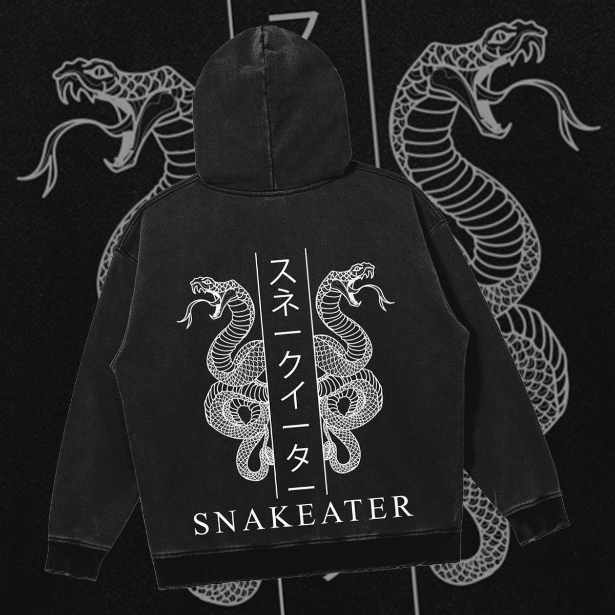 SNAKEATER | Consume Your Fears | Gothic Oversized Hoodie