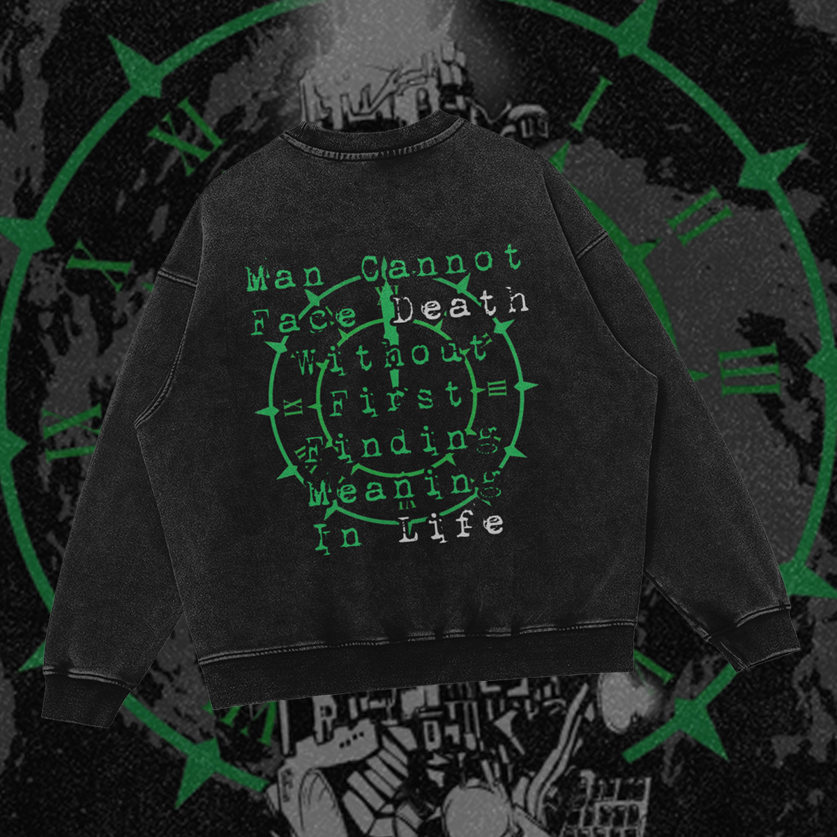 People's Beliefs Are Rooted In Perception | Tartarus P3 | Retro RPG | Oversized Gothic Sweatshirt
