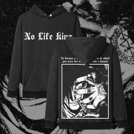 No Life King | Alucard | Retro Anime | Oversized Gothic Hoodie