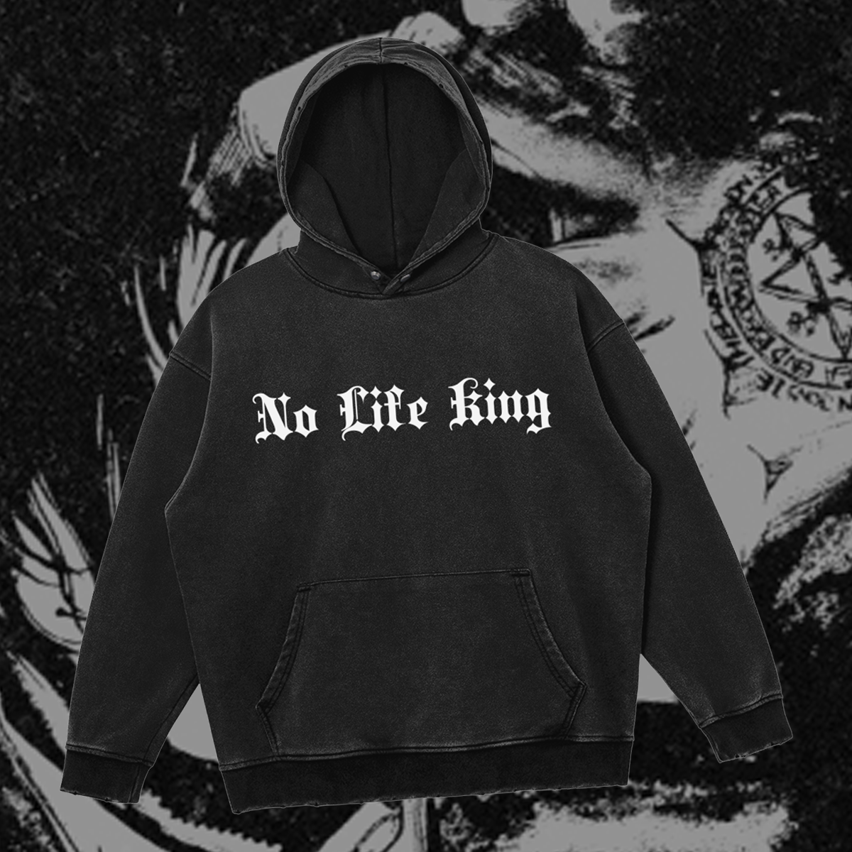 No Life King | Alucard | Retro Anime | Oversized Gothic Hoodie