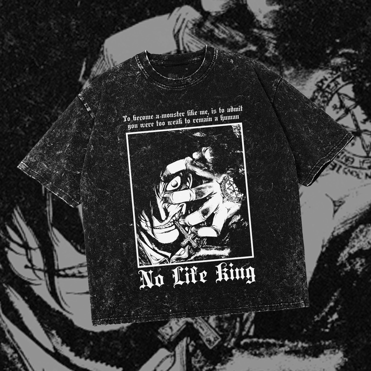 No Life King | Alucard | Retro Anime | Oversized Gothic Shirt