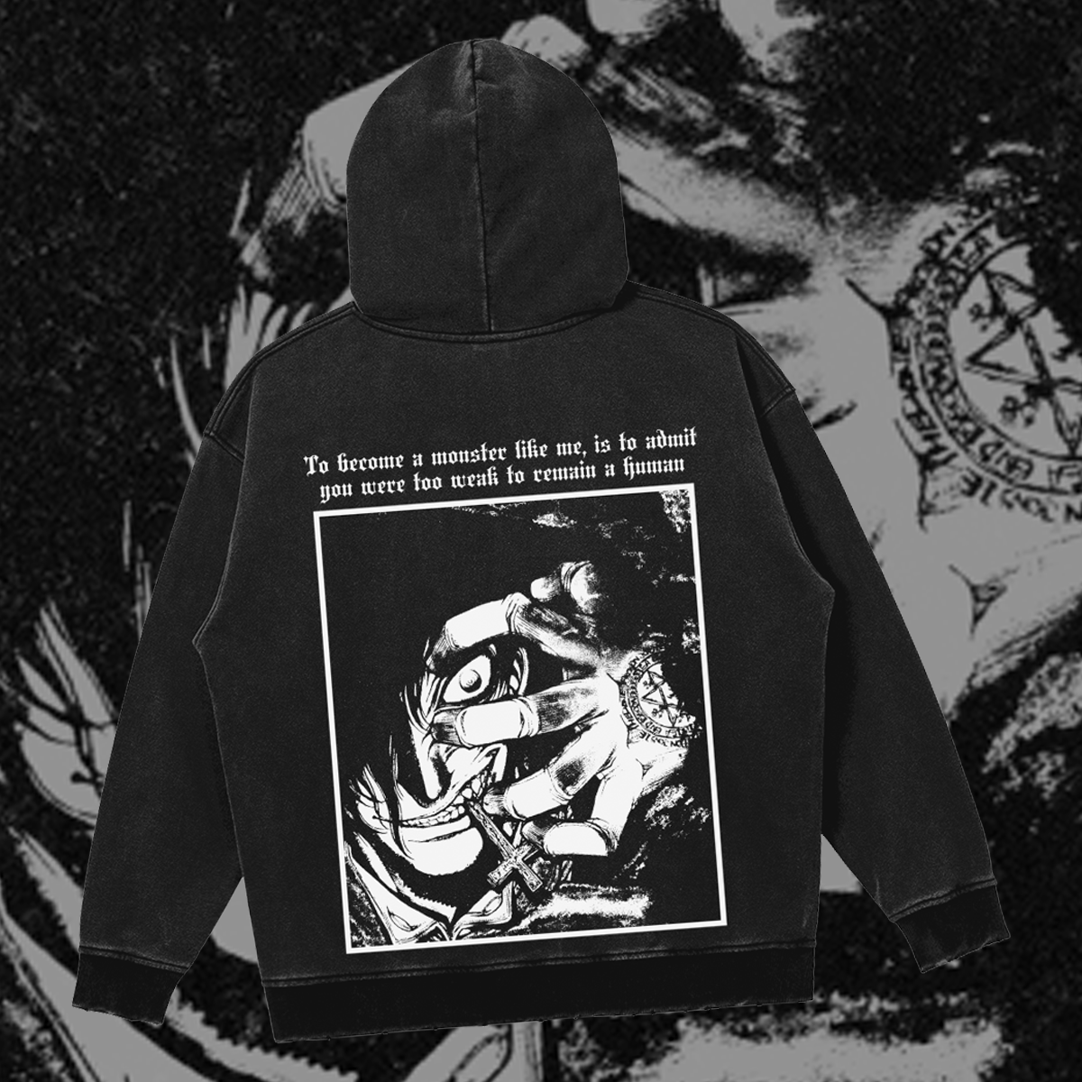 No Life King | Alucard | Retro Anime | Oversized Gothic Hoodie