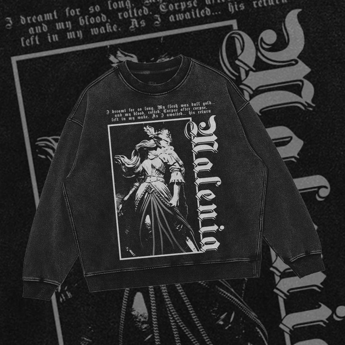 Malenia Blade of Miquella | Gothic Soulsborne Oversized Sweatshirt