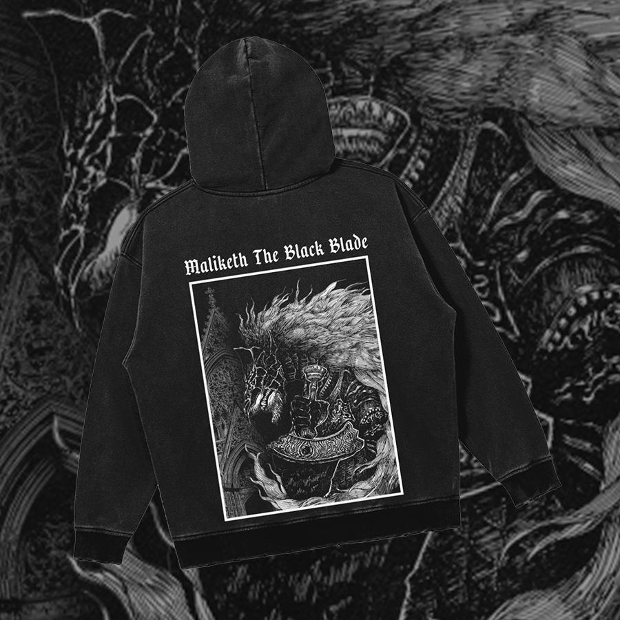 Maliketh The Black Blade | Oversized Gothic Soulsborne Hoodie