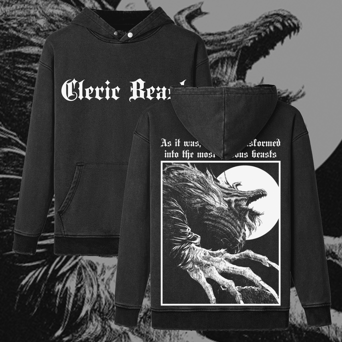 Cleric Beast | Oversized Gothic Soulsborne Hoodie